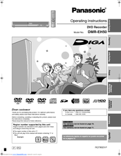 Panasonic DMREH50S - DIGA - DVDr Operating Instructions Manual