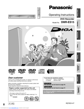 Panasonic DMR-ES15S - DVD Recorder With DV Input Operating Instructions Manual