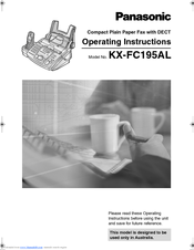 Panasonic KX-FC195AL Operating Instructions Manual