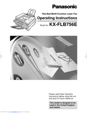 Panasonic KX-FLB756E Operating Instructions Manual