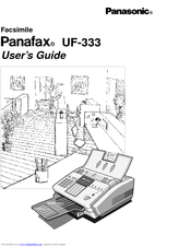 Panasonic Panafax UF-333 User Manual