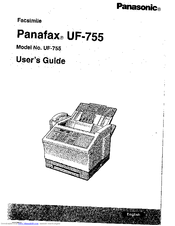 Panasonic Panafax UF-755 User Manual