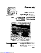 Panasonic TX-80P250X Operating Instructions Manual