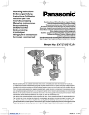 Panasonic EY7271 Operating Instructions Manual