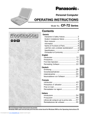 Panasonic ToughBook CF-72 Series Operating Instructions Manual