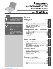 Panasonic CF-W2 Series XP Operating Instructions Manual