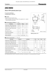 Panasonic 2SC5950 Specification Sheet