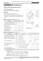 Panasonic 2SD0601A Specification Sheet