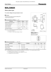 Panasonic Zener Diodes MALS068X Specifications