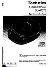 Technics SL-XP570 Operating Instructions Manual