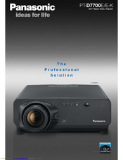 Panasonic PT-D7700E-K Brochure & Specs