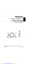 Panasonic PT-L730NTE Operating Instructions Manual