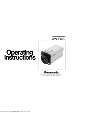 Panasonic AWE600 - COLOR CAMERA Operating Instructions Manual