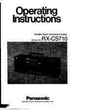 Panasonic RX-CS710 Operating Instructions Manual