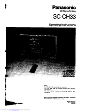 Panasonic SC-CH33 Operating Instructions Manual