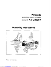 Panasonic KX-G2200A Operating Instructions Manual