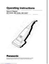 Panasonic MC-E455 Operating Instructions Manual