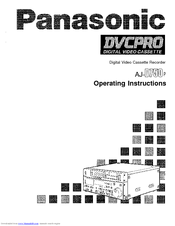 Panasonic AJD750 - DIGITAL VTR Operating Instructions Manual