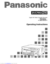 Panasonic AJ-HD150FE Operating Instructions Manual
