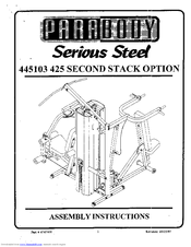 ParaBody Serious Steel 445103 Assembly Instructions Manual