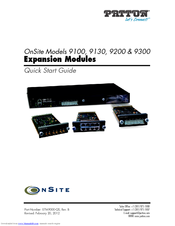 Patton Electronics OnSite 9100 Quick Start Manual