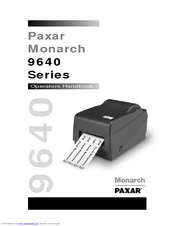 Paxar 9640 Operator's Handbook Manual