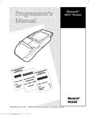 Paxar Monarch 6015 Programmer's Manual
