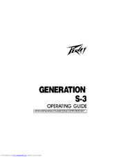Peavey Generation S-3 Operating Manual
