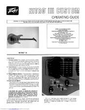 Peavey Nitro III Custom Operating Manual