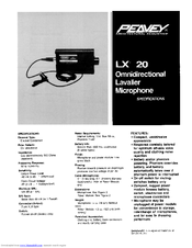 Peavey LX 20 Specifications