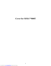 Peavey Architectural Acoustics MMA 800T Instruction Manual