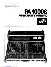 Peavey PA 1000S Operator's Manual