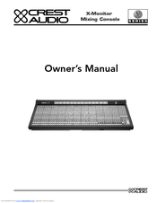Crest Audio X-Monitor Owner's Manual