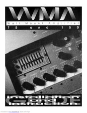 Peavey WMA 150 Installation And Instruction Manual