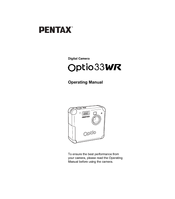 Pentax 33WR - Optio 3.2MP All-Weather Digital Camera Operating Manual