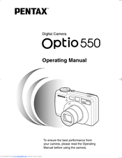 Pentax Optiio550 Operating Manual