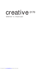 Pfaff creative 2170 Owner's Manual