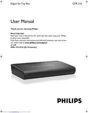 Philips Digital Set Top Box DTR210 User Manual