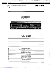 Philips CD 630 User Manual
