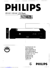 Philips CD165 Instructions For Use Manual