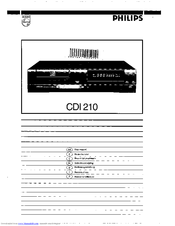 Philips CDI210/53 User Manual