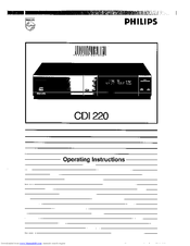 Philips CDI220 Operating Instructions Manual
