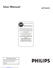 Philips 20PT9007D User Manual