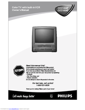 Philips 13-COMBINATION TV-VCR CCC133AT99 Owner's Manual
