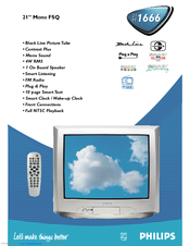 Philips 21PT1666 Specifications