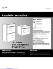 Philips Double Oven Installation Instructions Manual
