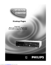 Philips DV900VHS99 Hook-Up Manual
