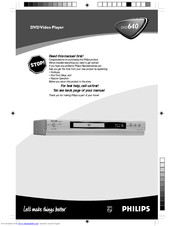 Philips DVD640 User Manual