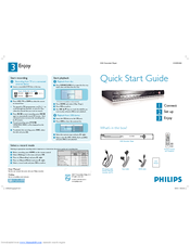 Philips DVDR5500/58 Quick Start Manual