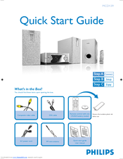 Philips MCD139/55 Quick Start Manual